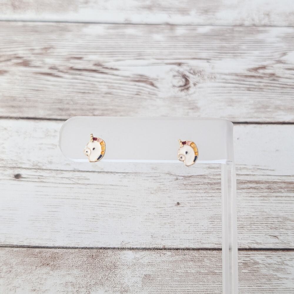 Unicorn Stud Earrings Small & Dainty